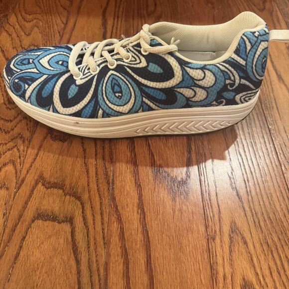 Rocker Bottom Sneakers 39 Blue Bohemian Womens 8.5 Breathable Swing Platform - Picture 3 of 15